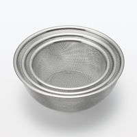 【まとめ買いセット】無印良品 ステンレス メッシュザル M 約直径19.5cm×高さ7.5cm 1セット（1個×6） 良品計画