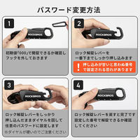 ロックブロス 3桁ダイヤルロック 32120010004 ブルー 1個（直送品）