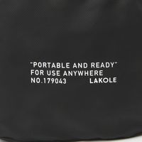 ポーチ　撥水 WR持ち手付きポーチ ブラック LAKOLE/ラコレ