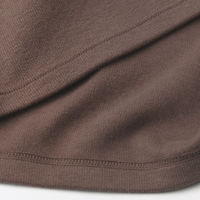 無印良品 レディース 婦人 あったか綿 ウールクルーネック長袖Ｔシャツ 婦人Ｌ ダークブラウン 良品計画