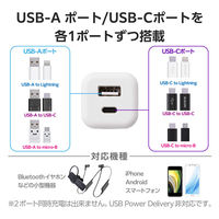 モバイルバッテリー 乾電池式 (USB-C/USB-Aポート) 単3×4本 ホワイト DE-KD06WH エレコム 1個（直送品）