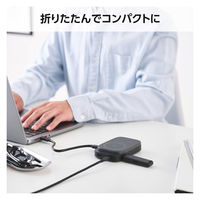 Qi2 スタンド付き ドッキングステーション 4in1 ハブ PD 急速充電 グレー DST-Q040BPGY エレコム 1個（直送品）