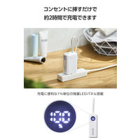 モバイルバッテリー 5000mAh ケーブル一体/コンセント一体型 変換プラグ付 白 EC-C31LWH エレコム 1個（直送品）