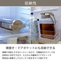 タテヨコ・シームレス ピッチャー 冷水筒 3.0L ライトブラウン 1セット（1個×3） アスクル オリジナル