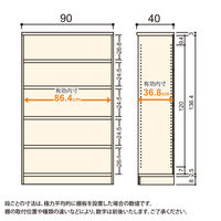 大洋 Shelfit Shelfit エースラックタフ 幅900×奥行400×高さ1499mm ARタフ1590MD(NA) 1台（直送品）