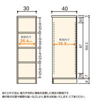 大洋 Shelfit Shelfit カラーラック 幅300×奥行400×高さ1170mm NC1230MD(WH) 1台（直送品）