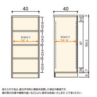 大洋 Shelfit Shelfit カラーラック 幅400×奥行400×高さ1170mm NC1240MD(LN) 1台（直送品）
