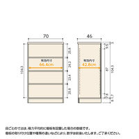 大洋 Shelfit Shelfit カラーラック 幅700×奥行460×高さ1170mm NC1270D(LN) 1台（直送品）