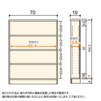 大洋 Shelfit Shelfit カラーラック 幅700×奥行190×高さ1170mm ホワイト NC1270S(WH) 1台（直送品）