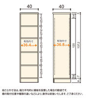 大洋 Shelfit Shelfit カラーラック 幅400×奥行400×高さ1499mm NC1540MD(WH) 1台（直送品）