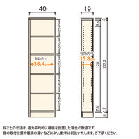 大洋 Shelfit Shelfit カラーラック 幅400×奥行190×高さ1499mm ブラウン NC1540S(BR) 1台（直送品）