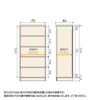 大洋 Shelfit Shelfit カラーラック 幅700×奥行460×高さ1499mm NC1570D(BR) 1台（直送品）