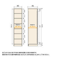 大洋 Shelfit Shelfit カラーラック 幅400×奥行460×高さ1780mm NC1840D(WH) 1台（直送品）
