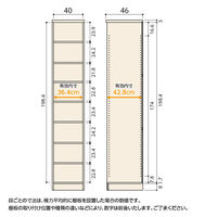 大洋 Shelfit Shelfit カラーラック 幅400×奥行460×高さ2111mm NC2140D(WH) 1台（直送品）