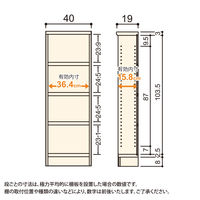 大洋 Shelfit Shelfit カラーラックタフ 幅400×奥行190×高さ1170mm NCタフ1240S(LN) 1台（直送品）