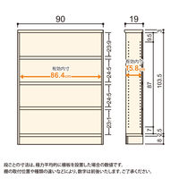 大洋 Shelfit Shelfit カラーラックタフ 幅900×奥行190×高さ1170mm NCタフ1290S(WH) 1台（直送品）