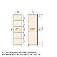 大洋 Shelfit Shelfit カラーラックタフ 幅400×奥行460×高さ1499mm NCタフ1540D(LN) 1台（直送品）