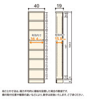 大洋 Shelfit Shelfit カラーラックタフ 幅400×奥行190×高さ1780mm NCタフ1840S(LN) 1台（直送品）