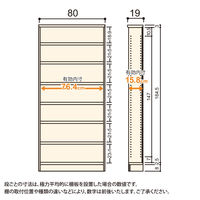 大洋 Shelfit Shelfit カラーラックタフ 幅800×奥行190×高さ1780mm NCタフ1880S(BR) 1台（直送品）