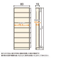 大洋 Shelfit Shelfit カラーラックタフ 幅800×奥行190×高さ2111mm NCタフ2180S(DB) 1台（直送品）