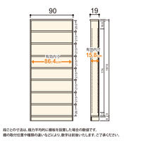 大洋 Shelfit Shelfit カラーラックタフ 幅900×奥行190×高さ2111mm NCタフ2190S(DB) 1台（直送品）