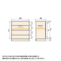 大洋 Shelfit カラーラックタフ 幅800×奥行460×高さ881mm NCタフ9080D(WH) 1台（直送品）