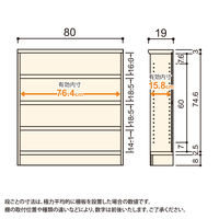 大洋 Shelfit カラーラックタフ 幅800×奥行190×高さ881mm NCタフ9080S(WH) 1台（直送品）