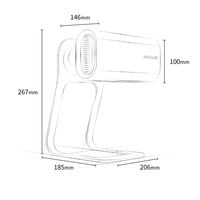 AIOLUS コンパクトハンドドライヤー 家庭用 事務所用 UV除菌 ホワイト NYUHD-210W 1台（直送品）