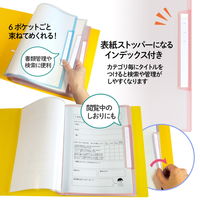 【アウトレット】【Goエシカル】訳あり プラス クリアーファイル リフィール式 A4 ヨコ入れ 2/4/30穴共用 ピンク 84853 1冊
