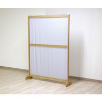 【軒先渡し】友澤木工 テレワークパーテーション 幅1330×奥行300×高さ1780mm ナチュラル DE-12 NA 1台（直送品）