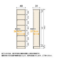 大洋 Shelfit エースラック 幅400×奥行310×高さ1780mm スタンダードナチュラル AR1840R(NA) 1台（直送品）