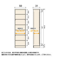 大洋 Shelfit エースラック 幅500×奥行310×高さ1780mm スタンダードナチュラル AR1850R(NA) 1台（直送品）