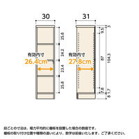 大洋 Shelfit カラーラック 幅300×奥行310×高さ1170mm ベーシックブラウン NC1230R(BR) 1台（直送品）
