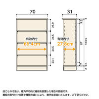 大洋 Shelfit カラーラックタフ 幅700×奥行310×高さ1170mm ベーシックブラウン NCタフ1270R(BR) 1台（直送品）