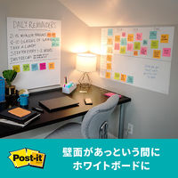 ポストイット 付箋 ふせん 油性ペンも使えるホワイトボードフィルム 0.9m×0.6m(イレーサー、スプレーボトル付)1個 スリーエム FWS 3x2（直送品）