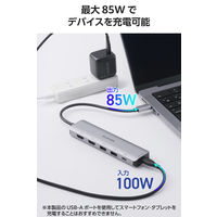 ドッキングステーション タイプC ハブ 6in1 HDMI×2 USB-C USBハブ DST-M060BPSV エレコム 1個（直送品）