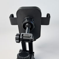 車載ホルダー ダッシュボード用 真空吸着＆粘着固定 ロングアーム Bタイプ ブラック（直送品）