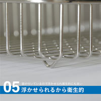 atomico そのまましまえる水切りバスケット M 1セット（1個×3） ステンレス製 脚付き シービージャパン