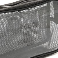 CLEARMESHハンドルポーチ ブラック LAKOLE/ラコレ