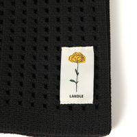 FLOWERニットバッグ ブラック LAKOLE/ラコレ