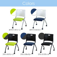 ネットフォース 会議テーブル チェア3脚 セット 幅1800×奥行600mm GLF1860RapN3BWNBNV 1セット（直送品）