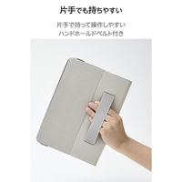エレコム iPad(A16) フラップケース 衝撃ガード ベルト付 2アングル 軽量 TB-A25RPLF2BK 1個