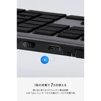 エレコム キーボード マルチペアリング 充電式 フルサイズ パンタグラフ式 ブラック TK-PN10FMPABK 1個（直送品）