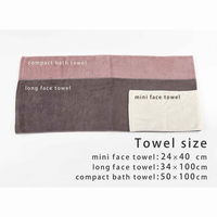 小杉善 バスタオル スリム higotoni macaroni コンパクトバスタオル 50×100cm スモークピンク 426262 1個（直送品）