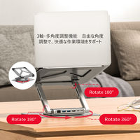 UNITEK 360° Rotating Laptop Stand with Hub D1109A 1個