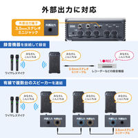 サンワサプライ  ワイヤレスマイク付き拡声器スピーカー（最大40W） MM-SPAMP21（直送品）