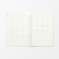 無印良品 リフィルノート リフィル マンスリースケジュール ２０２５年１２月始まり Ａ５・２０穴 月曜始まり 良品計画