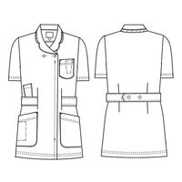 【再検品商品】ナガイレーベン 花びらジャケット ナースジャケット 女性用 半袖 ピンク M HO-1932（わけあり品）