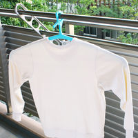 「5つ干し」 ダブル 大判 バスタオル・トレーナー 洗濯ハンガー 1セット(2本組×3) レック