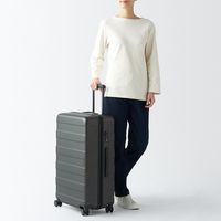 無印良品 バーを自由に調節できる ハードキャリーケース ７５Ｌ グレー タテ７１．５×ヨコ４６×マチ２６ｃｍ 良品計画